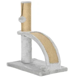 Kačių drąskyklė PawHut 34x24x43cm., pilkos/šviesiai rudos spalvos