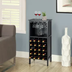 Vyno lentyna 42x24,5x96cm., juodos spalvos