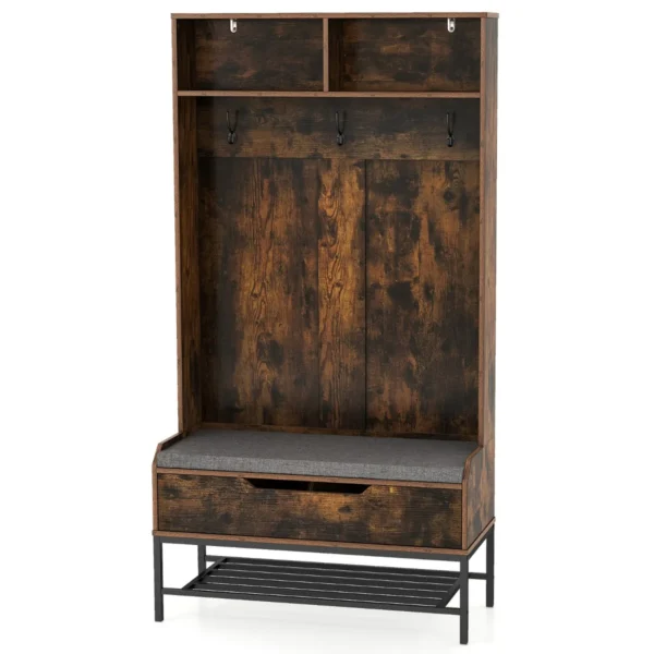 Drabužių kabykla 90x38,5x170cm., rudos spalvos