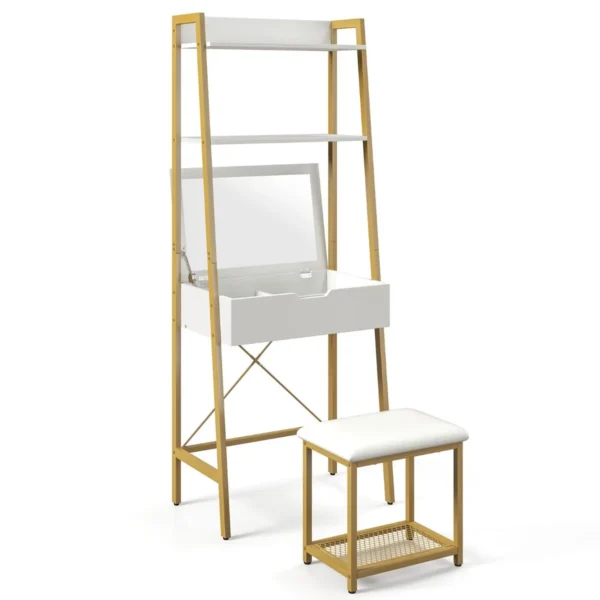 frisiertisch-jv11144gd_7__1.webp Tualetinis staliukas su taburetė 60x39,5x164,5cm., baltos/auksinės spalvos