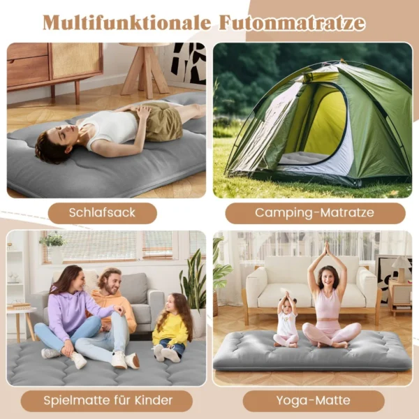 Japoniškas futonas 90x200cm., pilkos spalvos