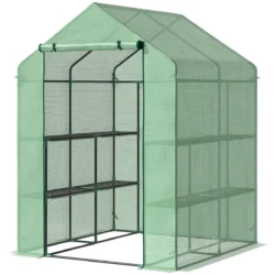 Šiltnamis Outsunny 143x138x195cm., žalios spalvos