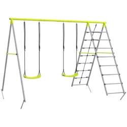 Sūpynių komplektas Outsunny 260x185x180cm., žalios/sidabrinės spalvos