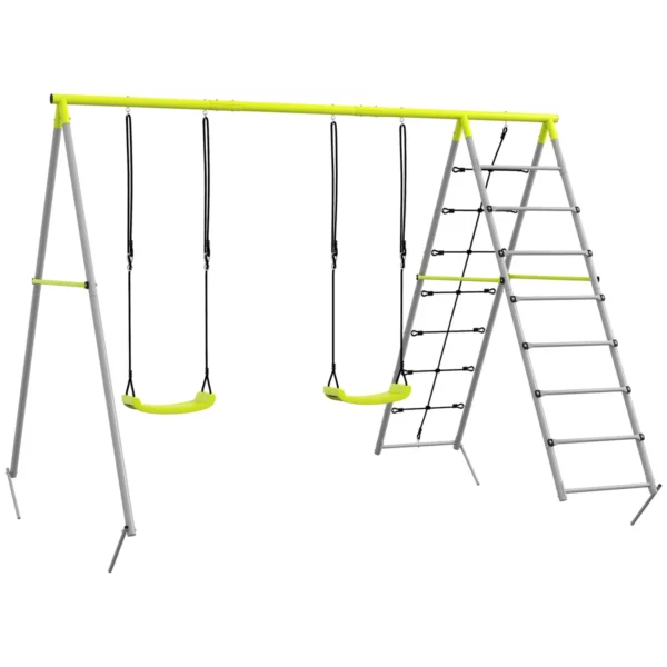 gOx04a1993d618daf.webp Sūpynių komplektas Outsunny 260x185x180cm., žalios/sidabrinės spalvos