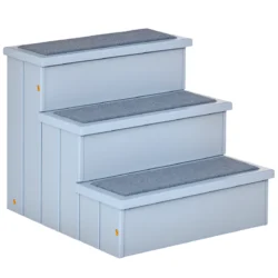 Šunų laiptai PawHut 40,5x44,5x38cm., pilkos spalvos