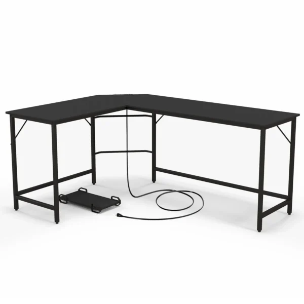 Rašomasis stalas 125x168x74,5cm., juodos spalvos