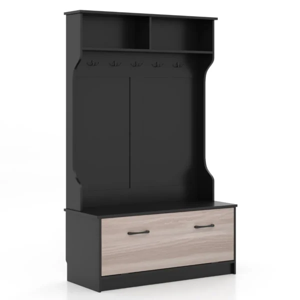 Drabužių kabykla 100x39x160cm., juodos spalvos