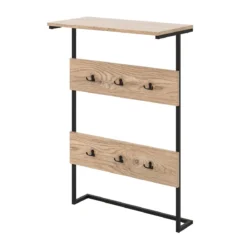 Drabužių kabykla 59,5x30x88,5cm., šviesiai rudos/juodos spalvos