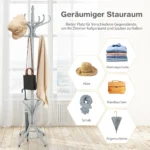 Drabužių kabykla 51x51x184cm., pilkos spalvos