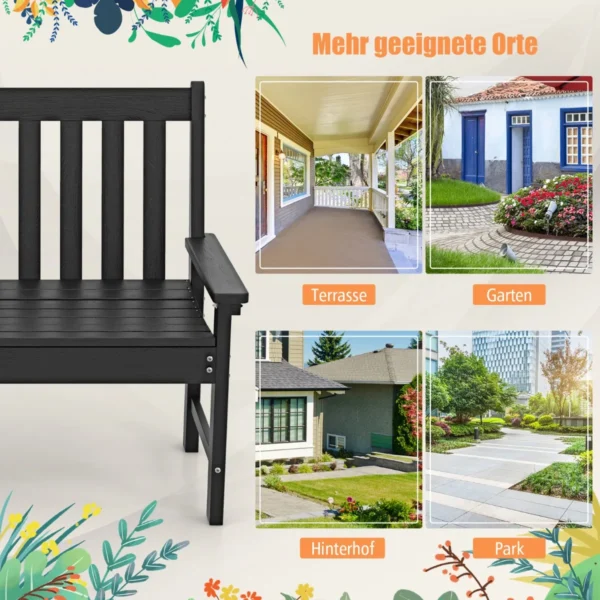 Sodo suoliukas 132x65x91cm., juodos spalvos