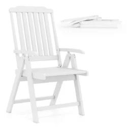 Sulankstoma sodo kėdė 55x63x101cm., baltos spalvos