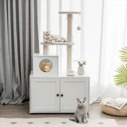 Draskyklė namelis 77,5x49x132cm., baltos spalvos