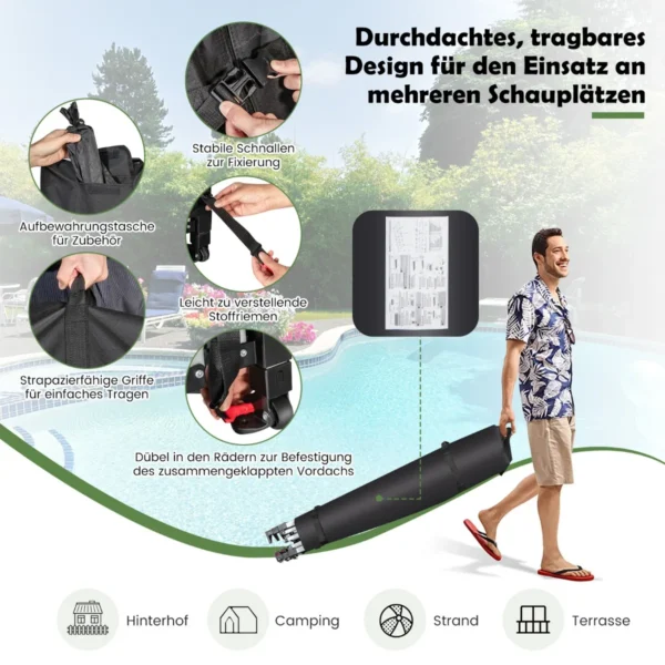 Pavėsinė 600x300x330cm., baltos spalvos