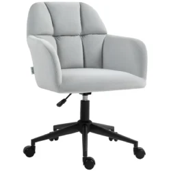 Biuro kėdė Homcom 58x58,5x86cm., pilkos/juodos spalvos