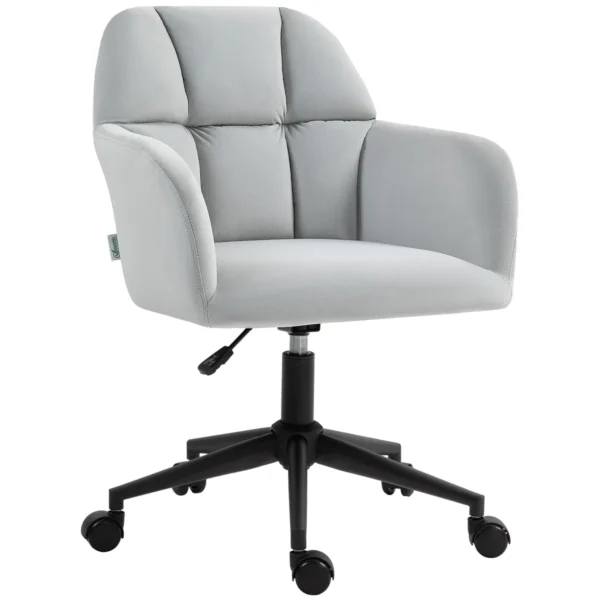 Biuro kėdė Homcom 58x58,5x86cm., pilkos/juodos spalvos