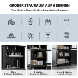 Vonios spintelė 60x30x163cm., juodos spalvos