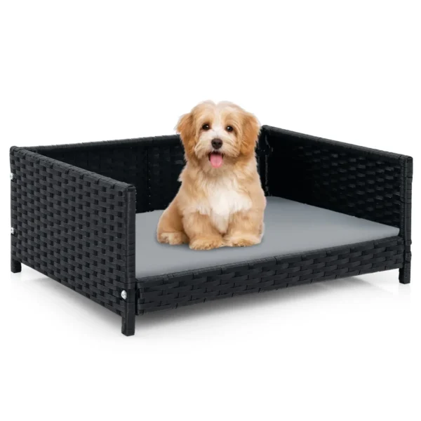 hundesofa-pu10050gr_7_.webp Šuns guolis 62x46x25cm., juodos/pilkos spalvos