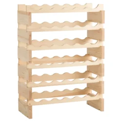 Vyno lentyna 63x28x85cm., šviesiai rudos spalvos