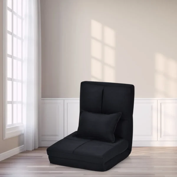 Grindų fotelis 176x61x15cm., juodos spalvos