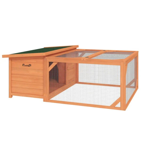 Mažų gyvūnų narvas PawHut 125,5x100x49cm., rudos/žalios spalvos