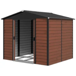 Sodo sandėliukas Outsunny 240x206x198cm., rudos/juodos spalvos