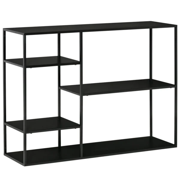 Knygų lentyna Homcom 120x35x87,5cm., juodos spalvos 