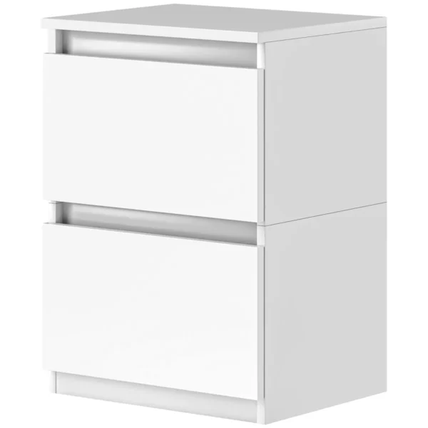 Naktinis staliukas Homcom 39,6x32,3x56cm., baltos spalvos