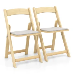 Rinkinys iš 2 valgomojo kėdžių 44x47x77cm., šviesiai rudos spalvos