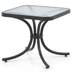 Lauko stalas 50x50x45cm., juodos spalvos