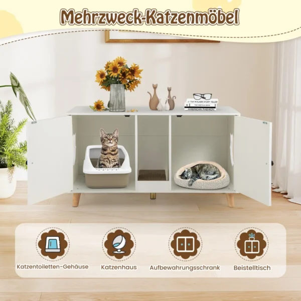 katzenschrank-toilettenschrank-13307_3_.webp Kačių tualetas 108x50x60cm., baltos/šviesiai rudos spalvos