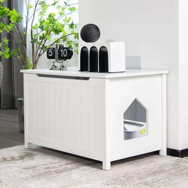 Kačių tualetas 80,5x51x51cm., baltos spalvos