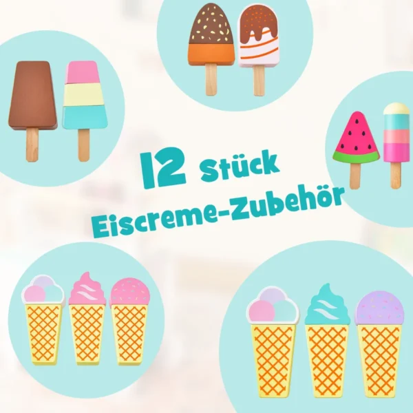 Vaikiška ledų parduotuvė 65x31x87cm., įvairių spalvų