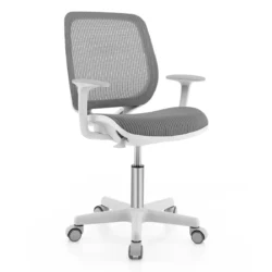 Vaikiška biuro kėdė 57x57x92cm., baltos/pilkos spalvos