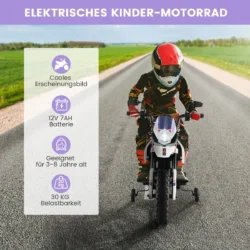 Elektrinis vaikiškas motociklas 106,5x56x80cm., įvairių spalvų
