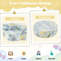 Vaikiškas pufas 80x64x40cm., įvairių spalvų