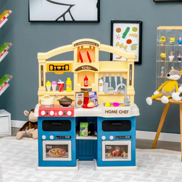 Vaikų virtuvė 64,5x24x83cm., įvairių spalvų