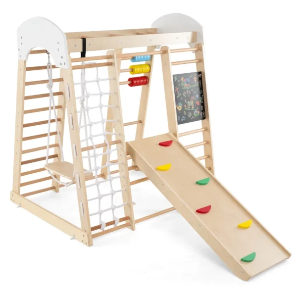 kletter-set-spielger_te-13387_1__1.webp Laipiojimo rėmas su čiuožykla 124x119x138cm., įvairių spalvų