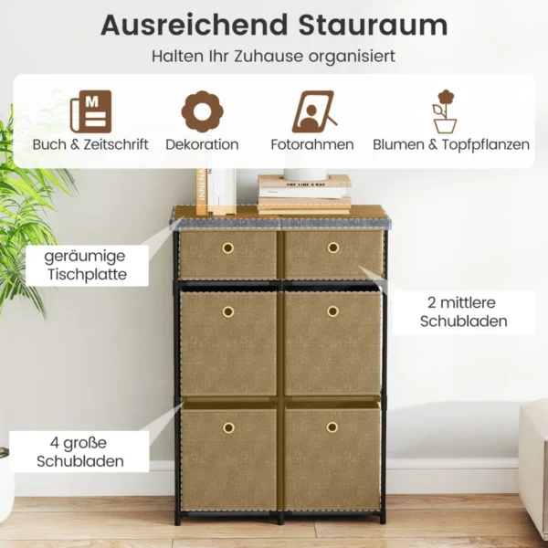 Komoda 58x29x84cm., tamsiai pilkos/juodos spalvos