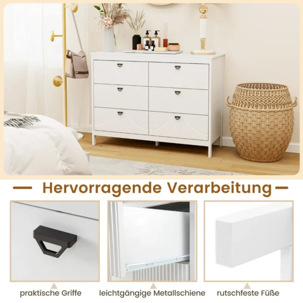 Komoda 106x40x79cm., baltos spalvos