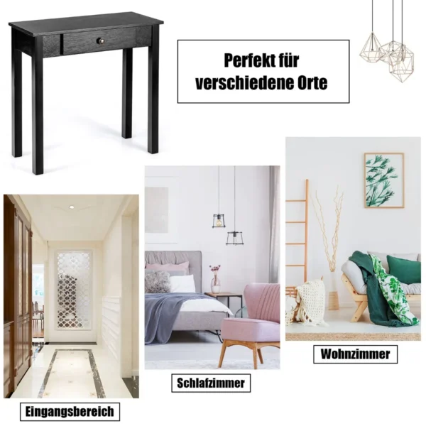 Konsolė 71x30x71cm., juodos spalvos