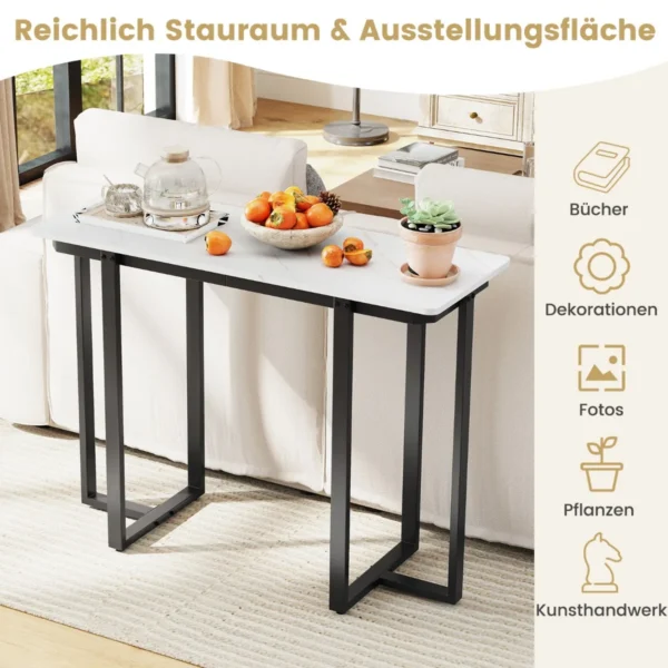 konsolentisch-akzenttisch-13734_7_.webp Konsolė 107x40x79,5cm., baltos/juodos spalvos