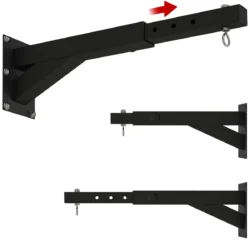 Bokso maišo laikiklis Sportnow 65x12x20cm., juodos spalvos