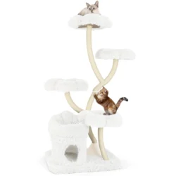 Draskyklė namelis 76x59x165cm., baltos/smėlio spalvos