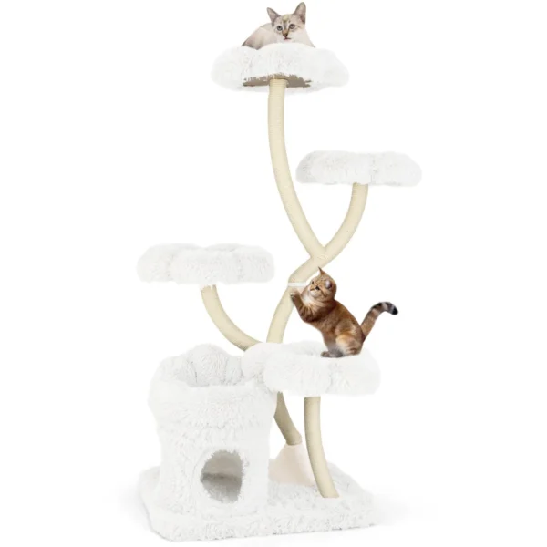 Draskyklė namelis 76x59x165cm., baltos/smėlio spalvos