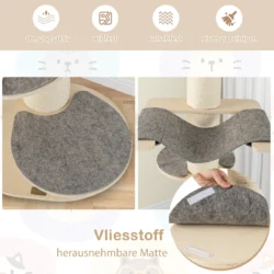 Draskyklė 57x48x120cm., smėlio/pilkos spalvos