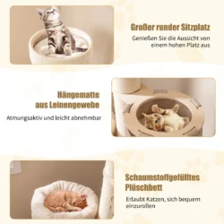 Draskyklė namelis 58x48x154cm., šviesiai rudos/smėlio spalvos