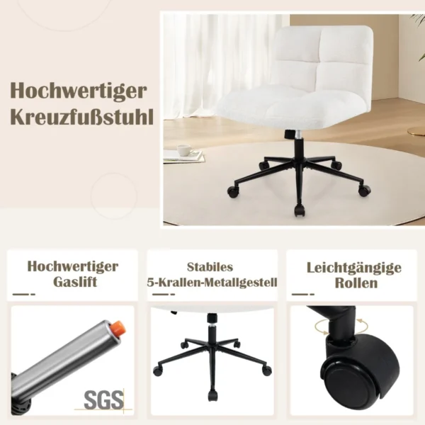 Biuro kėdė 73x54x87cm., smėlio/juodos spalvos