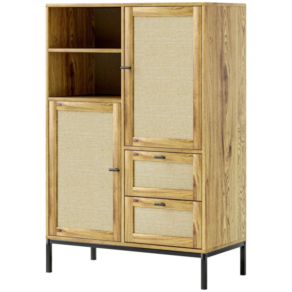 Komoda Homcom 80x40x120cm., šviesiai rudos spalvos