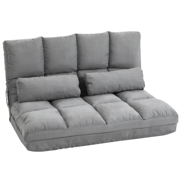 Grindų sofa-lova Homcom 102x73x60cm., pilkos spalvos