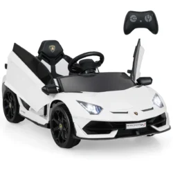 Vaikiškas elektrinis automobilis 107x64x46cm., baltos/juodos spalvos